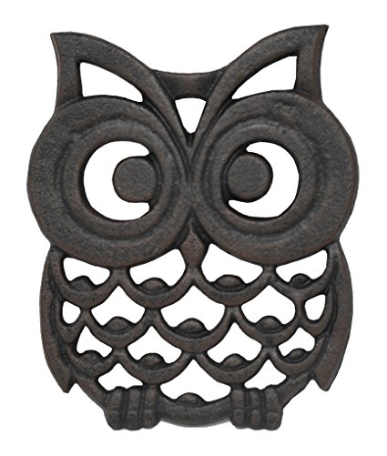 Cast Iron Owl Trivet. Makes a Perfect Owl Gift - by Home-X