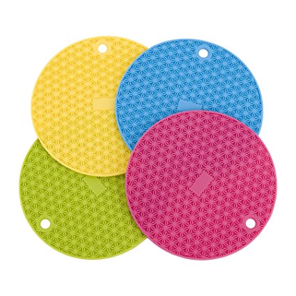 MIU France Round Silicone Trivets, Set of 4