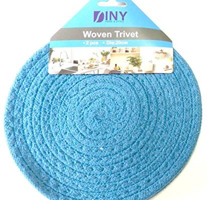 DINY Home 2 Piece Woven Trivet Set (Blue) Review